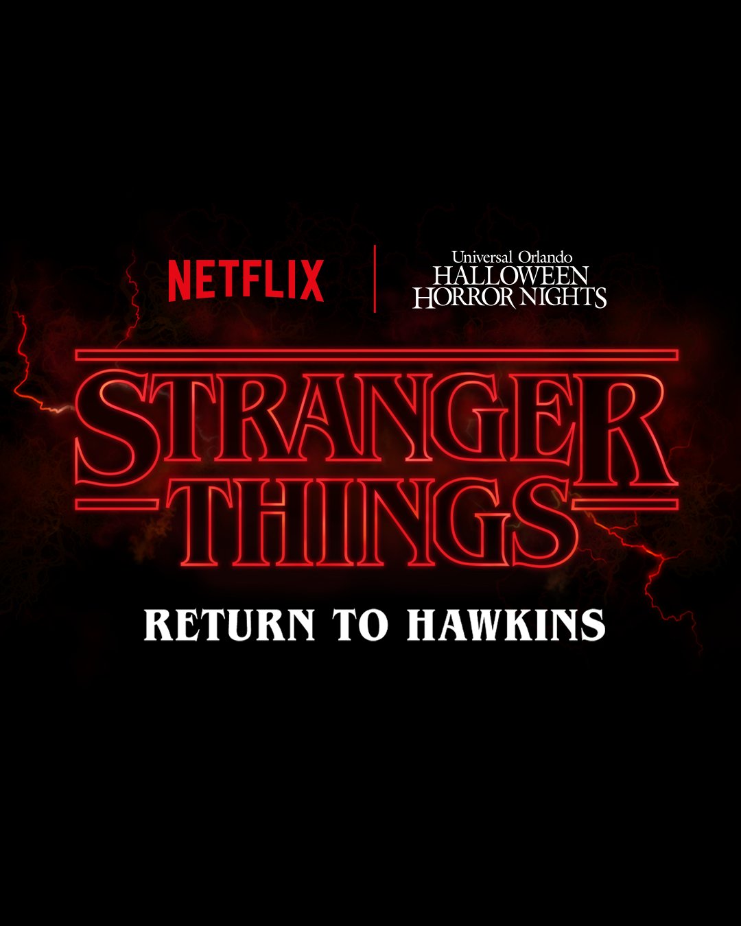 Stranger Things Return to Hawkins lagoon show artwork for Halloween Horror Nights 35